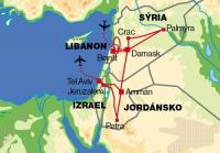 Sýria, Jordánsko, Libanon, Palestína, Izrael