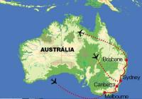 Austrália z Melboourne do Brisbane