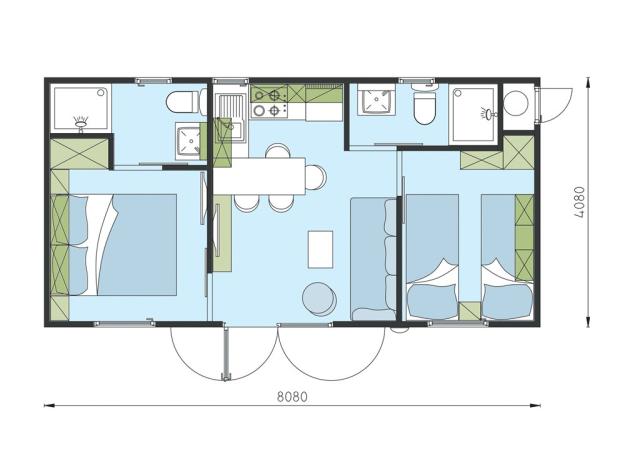 Mobilné domčeky - M.HOME 4(+2) COMFORT