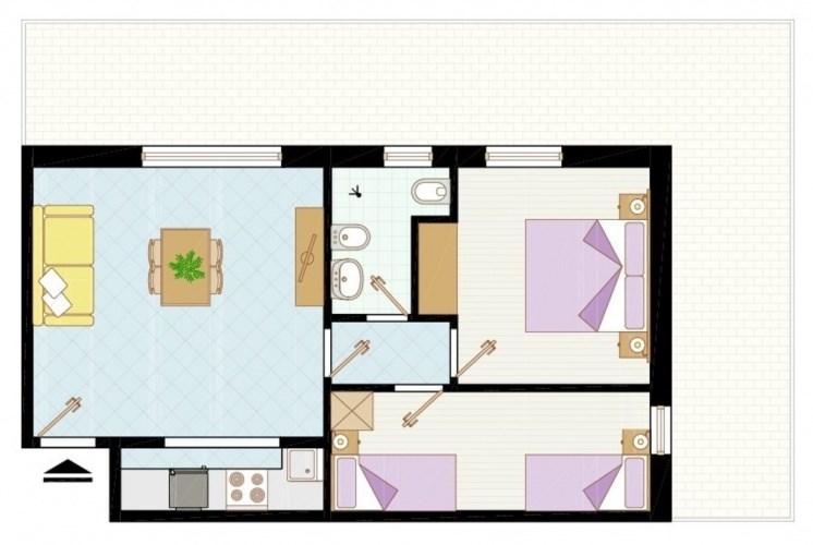 půdorys apartmánu C5