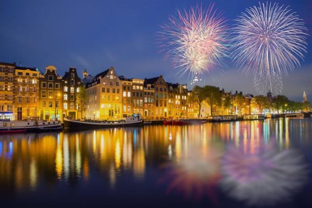 Amsterdam počas Silvestra
