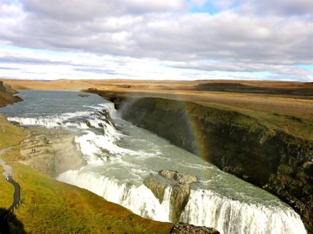 Vodopády Gullfoss Island