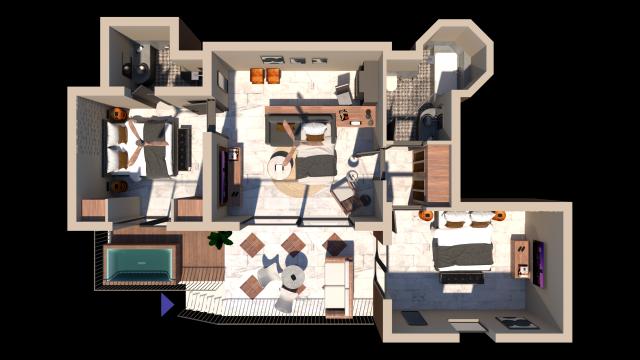 Luxury Family 2 Bedrooms Suite, sea view s vonkajšou jacuzzi