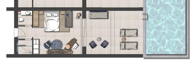 Sapphire Zen Suite with sharing pool