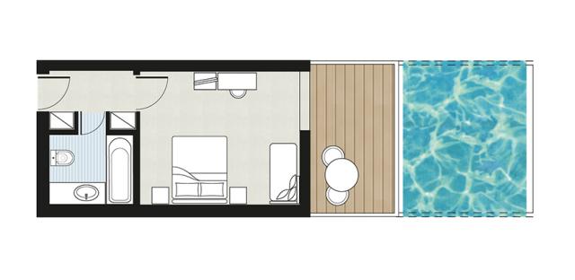 Swim-Up White Room
