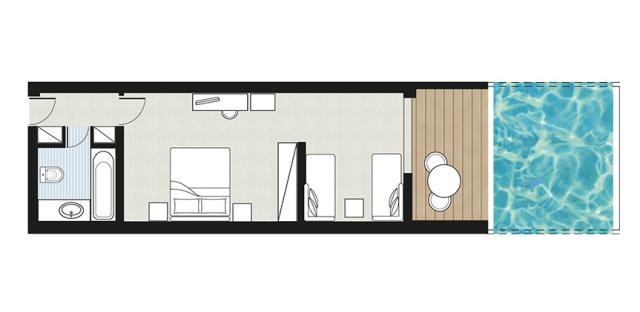 Swim-Up Family Guestroom
