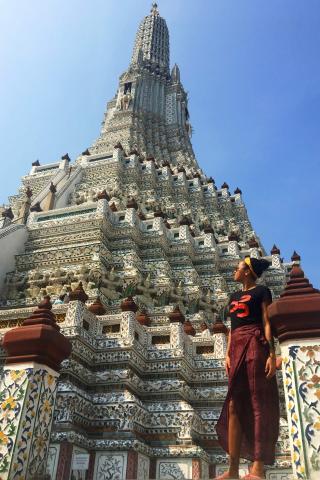 Wat Arun, obložený pestrofarebnou mozaikou, patrí k najvýznamne