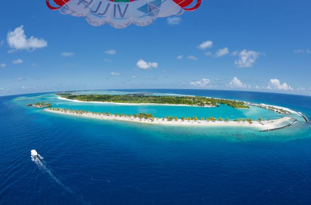 Nielen z výšky vyzerá Paradise Island ako rajský ostrov. foto: 