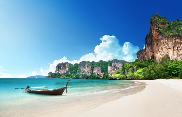 Tyrkysových pláži si na Krabi užijete viac než dosť. foto: arch