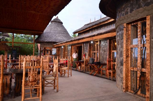 Naša lodge v Arba Minch nad jazerom Abaya a Chamo. Sme v región