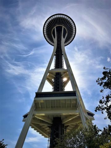 Vyhliadková veža Space Needle je cieľom azda každého návštevník