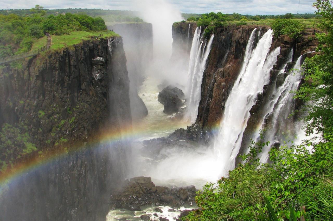 Či sa na vodopády pozeráte zo strany Zimbabwe alebo Zambie, vžd