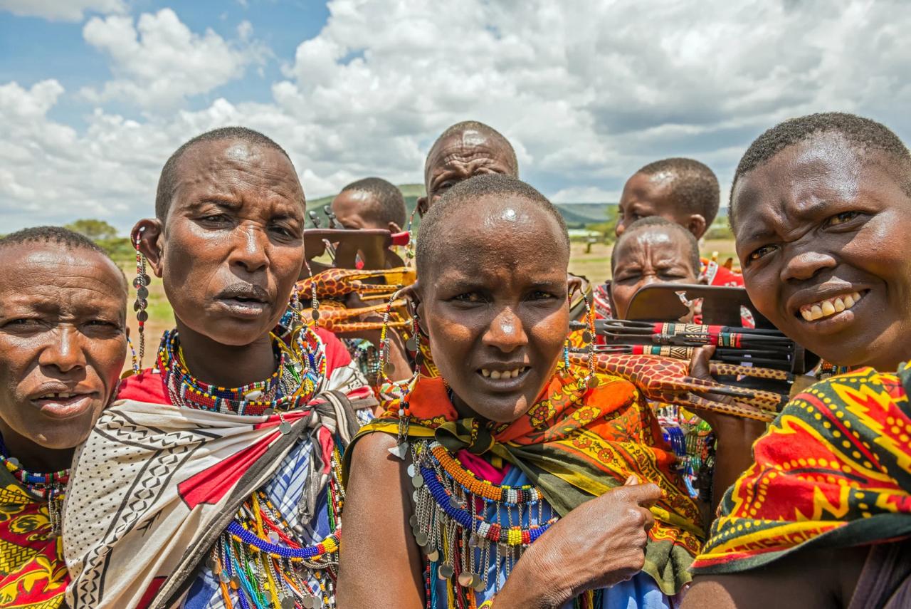 Masai Mara - Masajské ženy pripravené obchodovať