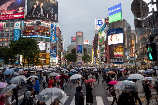 Najfrekventovanejšia križovatka na svete v časti Shibuya. 
foto