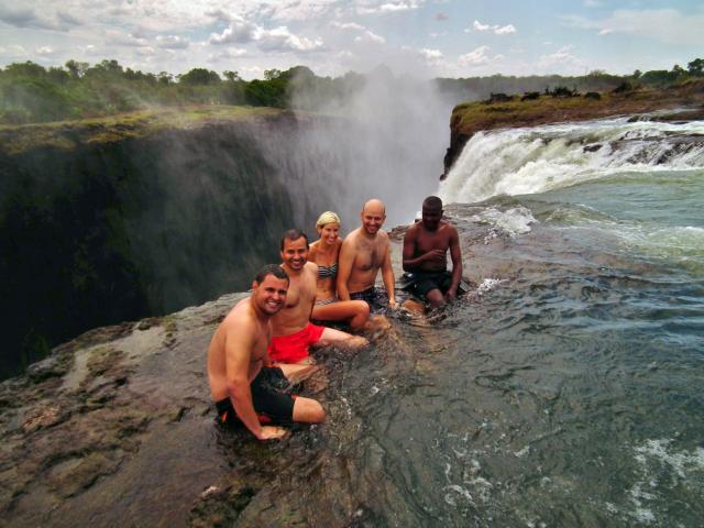 Victoria Falls - náš bazén na zambijskej strane vodopádov, odvá
