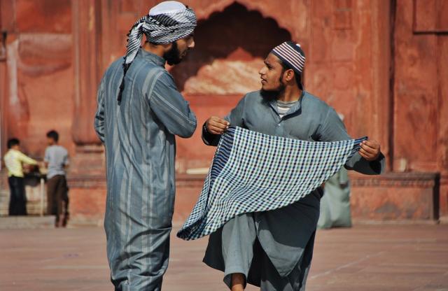 V najväčšej mešite Indie, Jama Masjid, Dillí