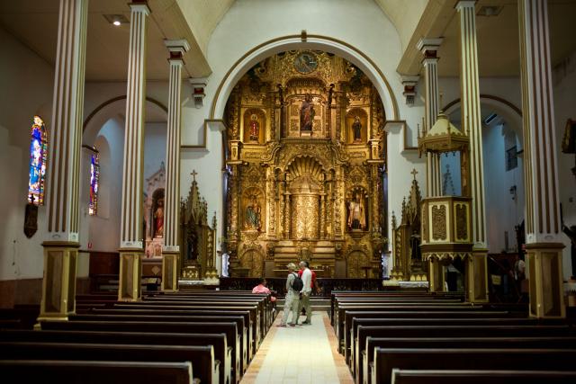 Chrámy v Panama city a ich koloniálny šarm a architektúra.. Fot