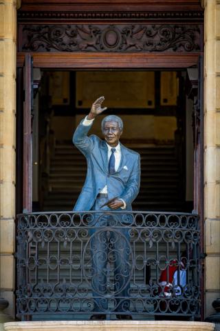 Práve tu na balkóne predniesol Mandela po prepustení z väzenia 