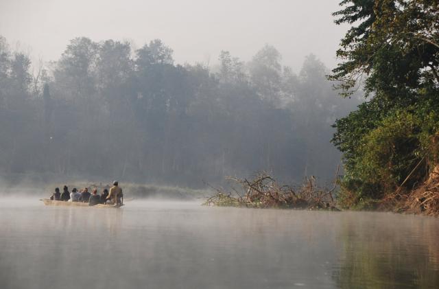 Mystické ráno v národnom parku Chitwan
