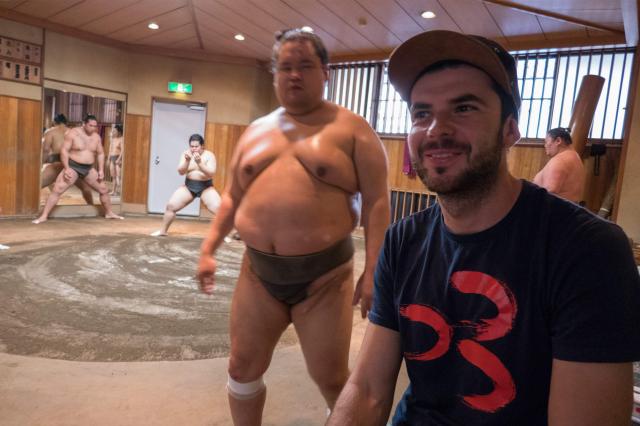  na sumo tréningu. 
foto : Martin ŠIMKO — 