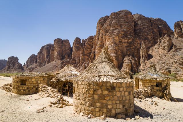 V Tassili n'Ajjer spíme v stanoch alebo takýchto veľmi jednoduc