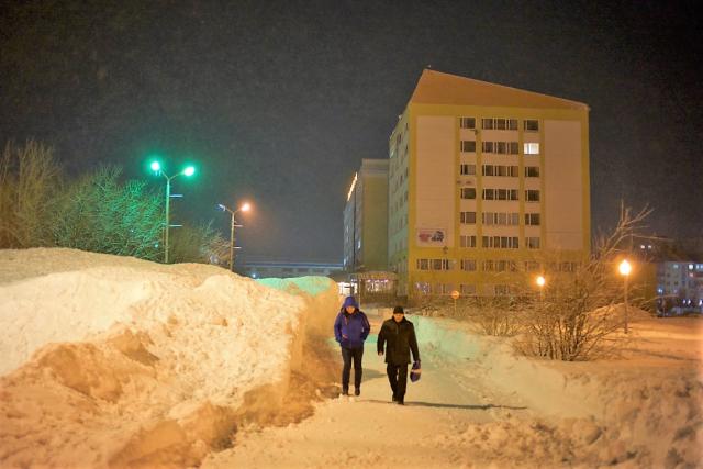 Vorkuta a náš hotel, kde spal aj bývalý preziDeňt Ruska Jelcin 