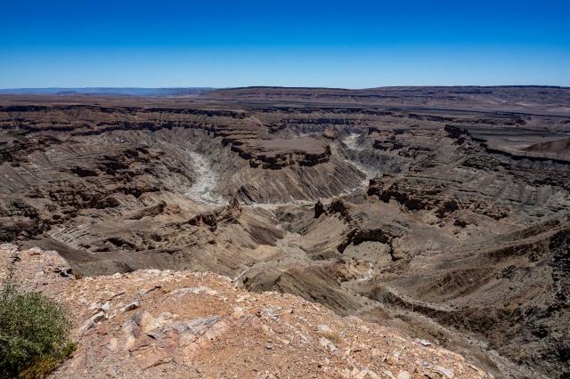 Fish river kaňon je druhý najväčší kaňonový systém po Grand kaň