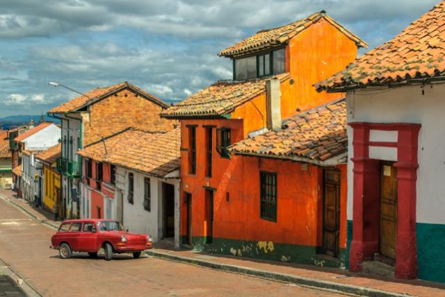 Historická štvrť La Candelaria v hlavnom meste Kolumbie.
foto: 
