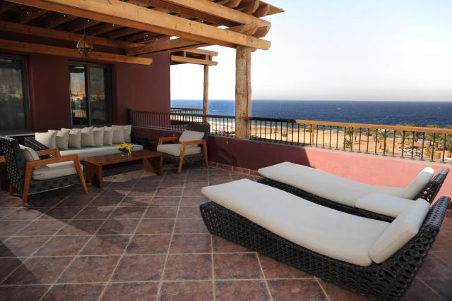 Terasa v grand suite sea view, jedna z najlepších izieb v  Möve