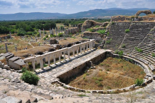 Divadlo v starovekom meste Aphrodisias nie je najväčšie v Turec