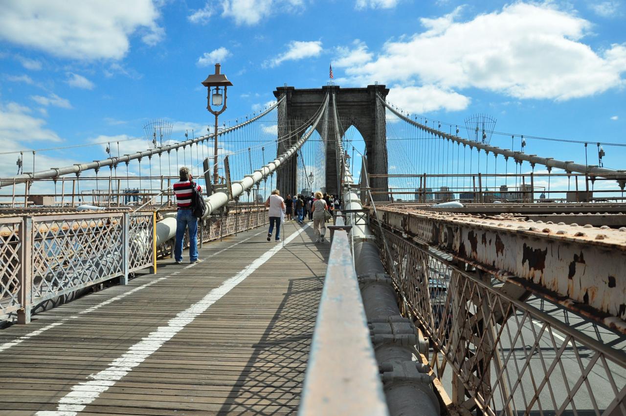 New York - Prejdite sa Brooklynským mostom do Brooklyn Heights.
