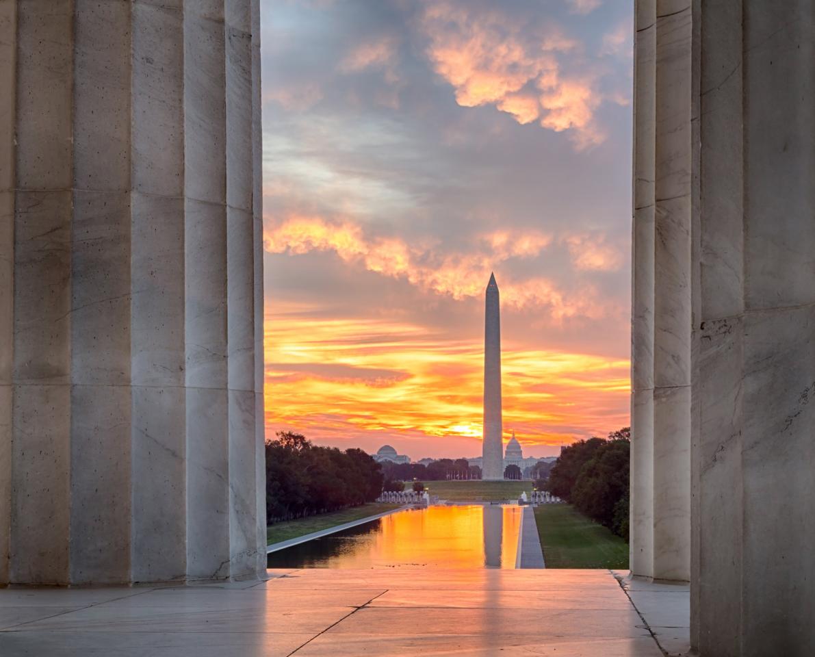 Washington, D.C. - Pencil, alebo Washingtonov monument pri pohľ