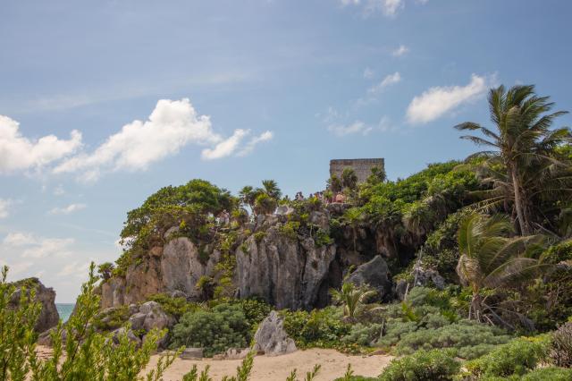 Pyramída v Tulume je asi najfotogenickejšou pyramídou na Yucatá