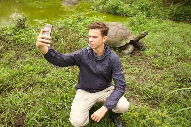 Selfie a post na Instagram s najväčšími korytnačkami sveta. Fot