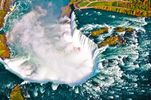 Niagarské vodopády - Podkova (Horseshoe), hlavný vodopád Niagar