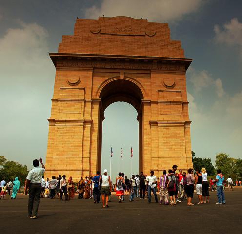 Symbol modernej Indie v podobe India Gate v Dillí.