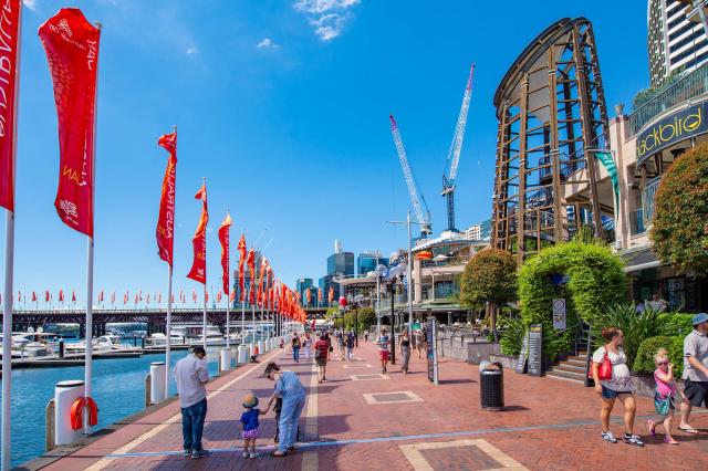 Sydney má veľké množstvo promenád a iných ulíc s príjemným pose
