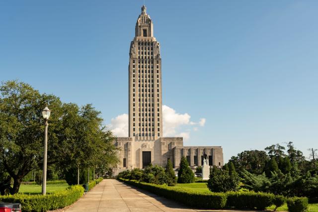 State Capitol v meste Baton Rouge, hlavnom meste Louisiany. Fot