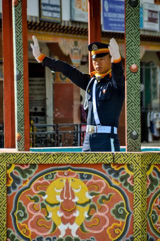 Príchod do THIMPHU, ktoré je jediným hlavným mestom na svete be