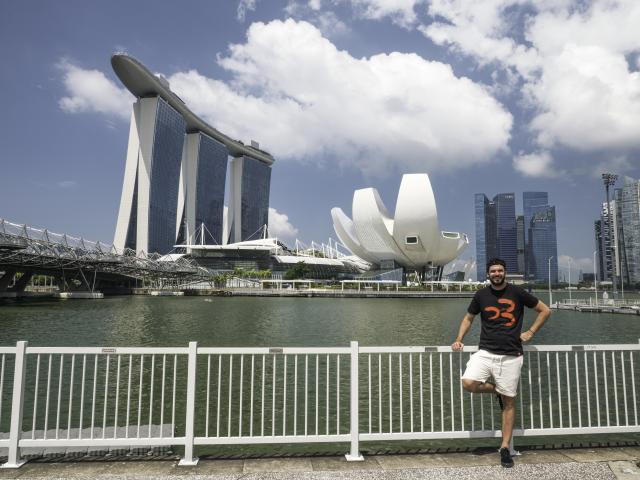 Výhľad na Marina Bay Sands a ArtScience Múzeum. Foto: Martin Ši