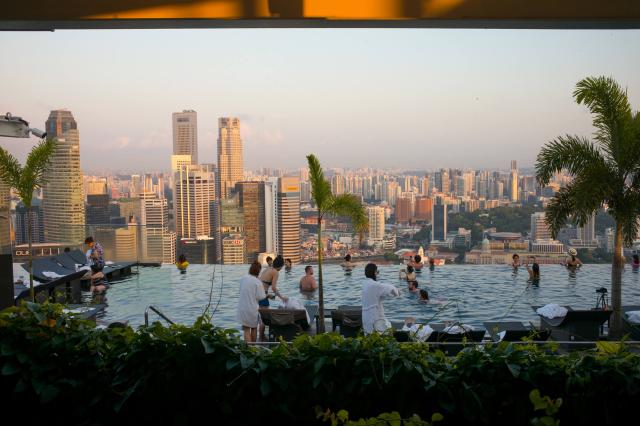 Z bazéna Marina Bay Sands.
FOTO: Ľuboš FELLNER –v
