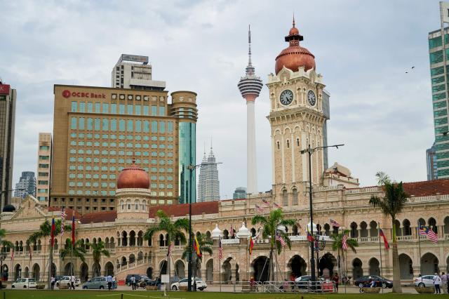 Kuala Lumpur, budova postavená v mogulskom štýle, odkiaľ bola s