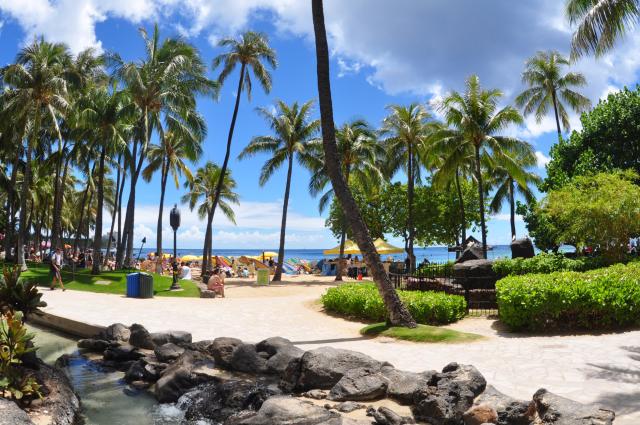 Vstup na slávnu Waikiki beach. foto: Ľuboš Fellner - 