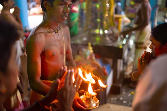 Najsvätejší hinduistický chrám v Trincomalee. Tamilská atmosfér
