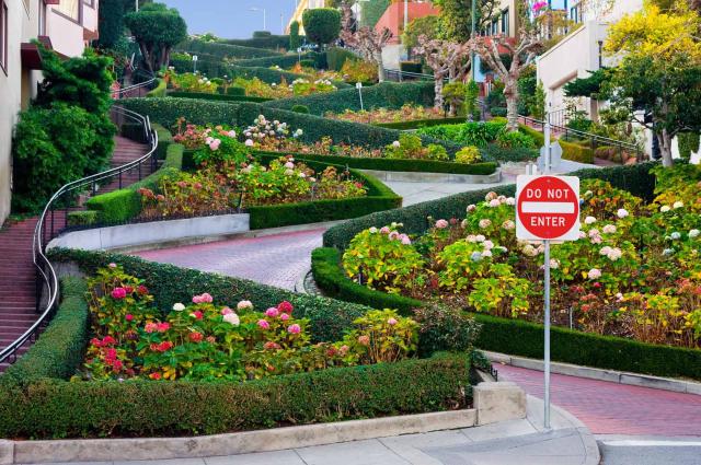 Najkľukatejšia ulička na svete - Lombard street. foto:  - archí
