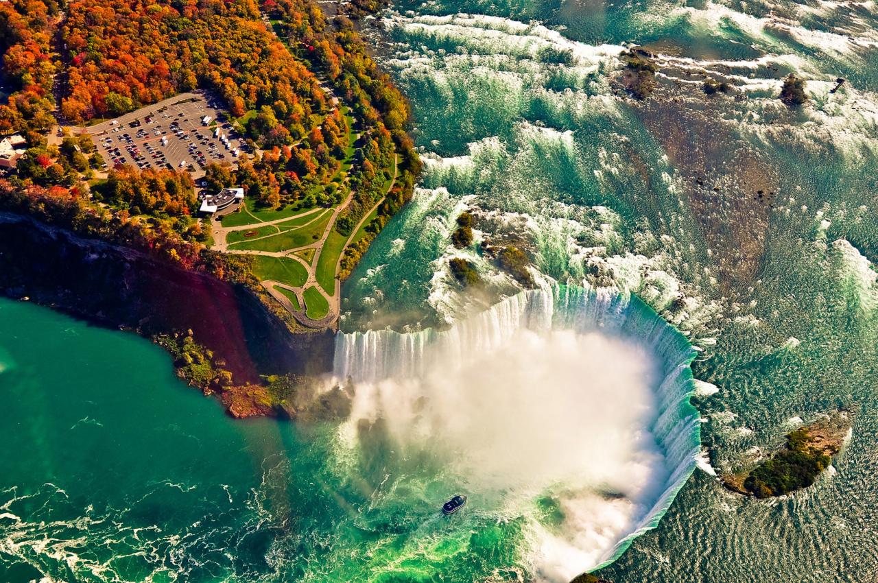 Niagarské vodopády - Podkova (Horseshoe), hlavný vodopád Niagar