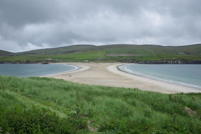 Výhľad na St Ninian’s Isle a krásna pláž ktorá tu raz je a raz 