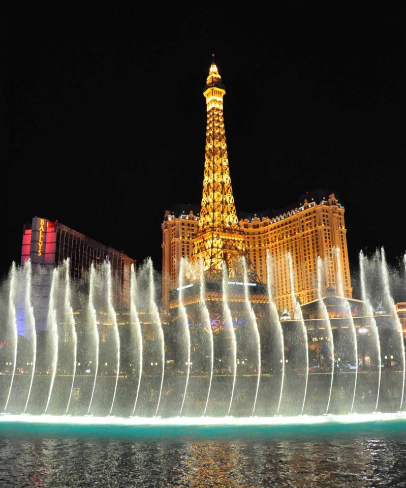 Las Vegas - fontány pred hotelom Bellagio