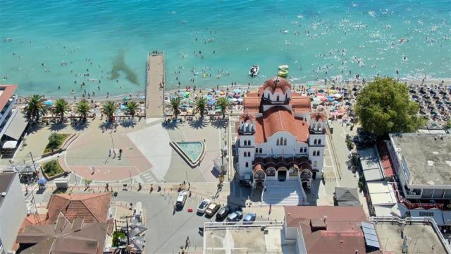 Parália - Olympic beach - panoráma - autobusová doprava CK  - G