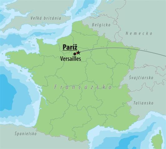 CK , autobusový poznávací zájazd, Paríž - perla na Seine, mapa